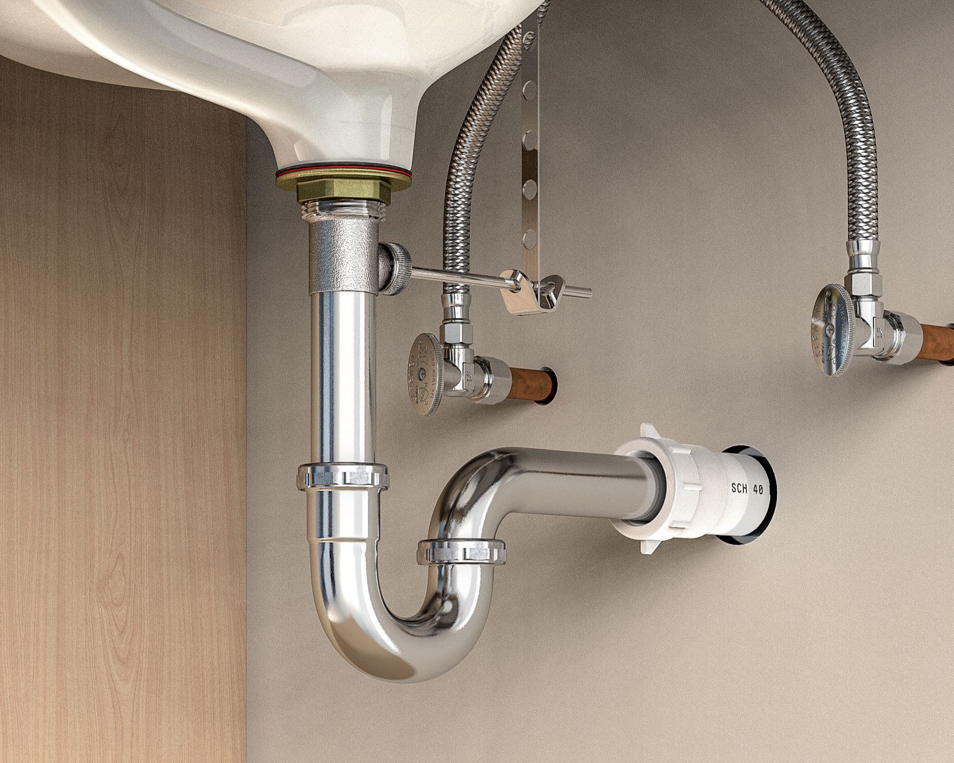 Professional plumbing installation